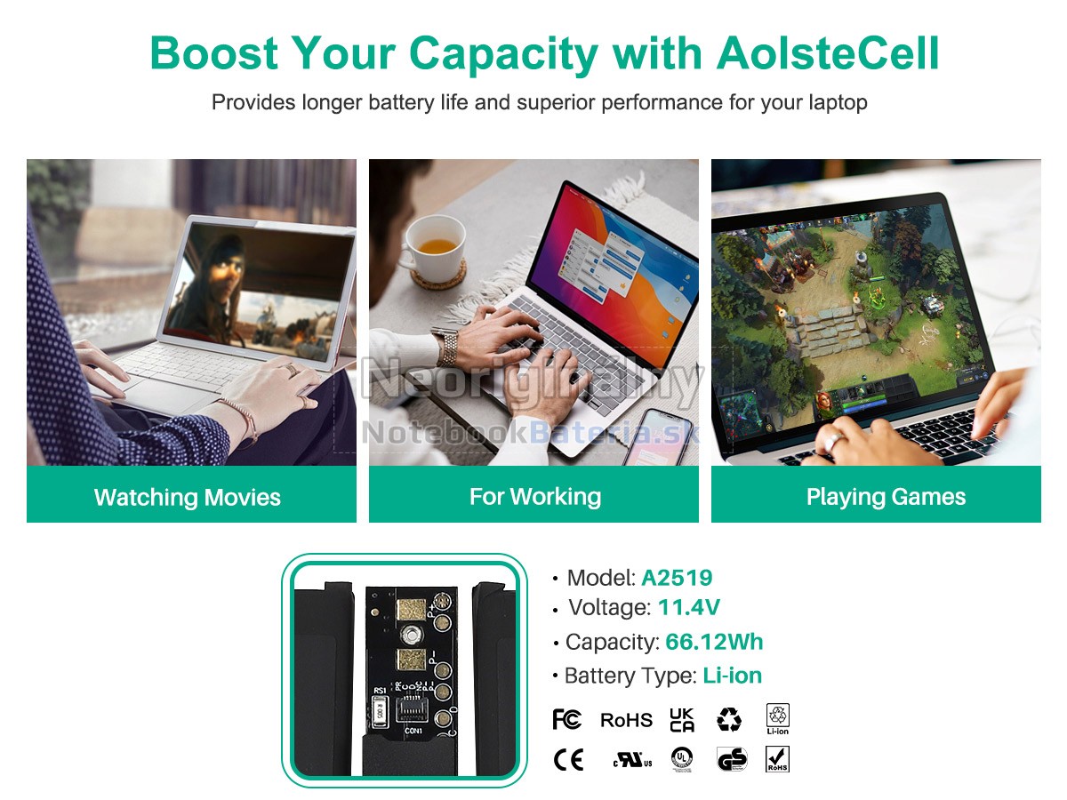 Náhradná batéria pre Apple MacBook Pro 14-inch M1 Pro 10 CPU 14 GPU