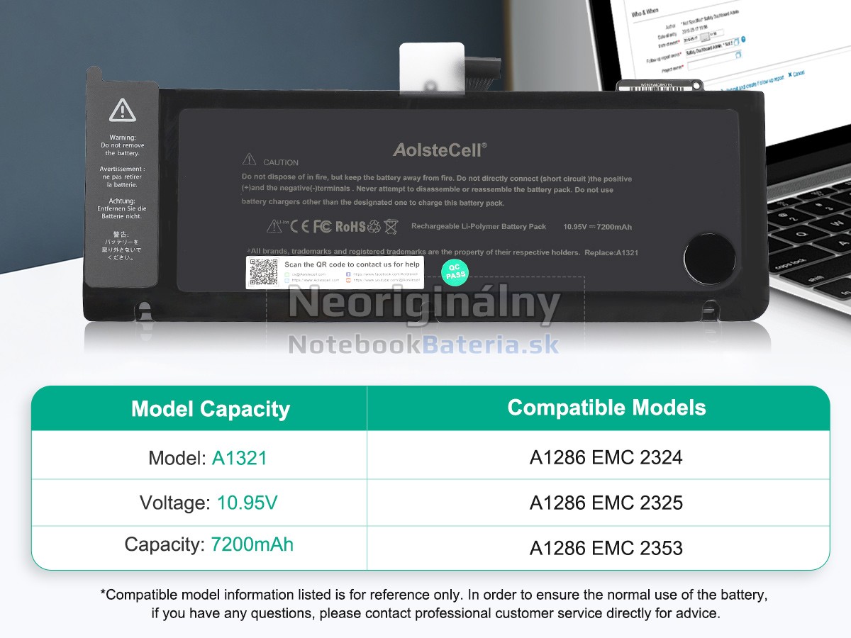 Náhradná batéria pre Apple MacBook Pro 15_ MC118TA/A