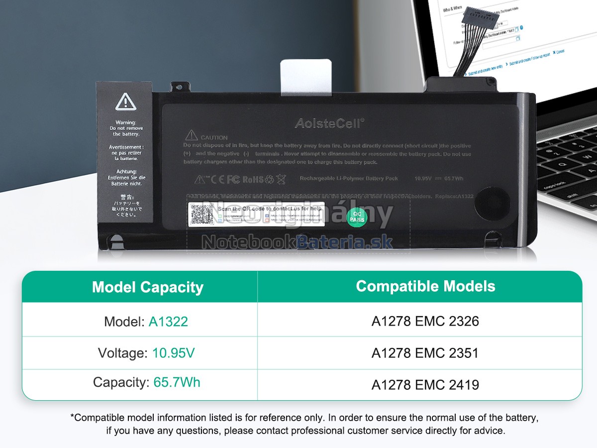 Náhradná batéria pre Apple MacBook Pro 13_ MB991CH/A