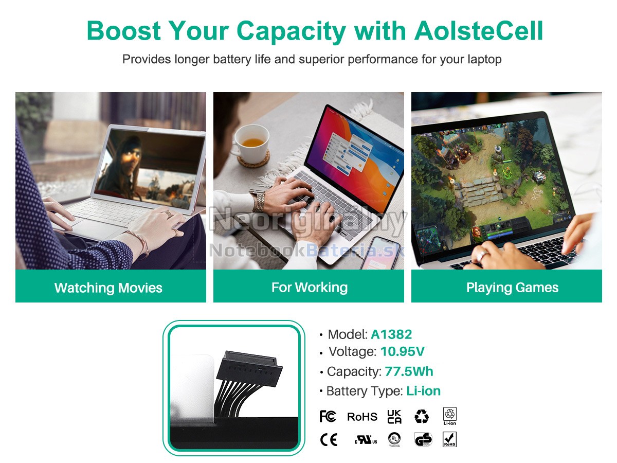 Náhradná batéria pre Apple MacBook Pro 15.4 inch MD322LL/A