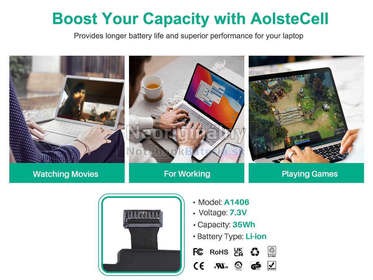 Náhradná batéria pre Apple MacBook Air 11 inch MD214LL/A