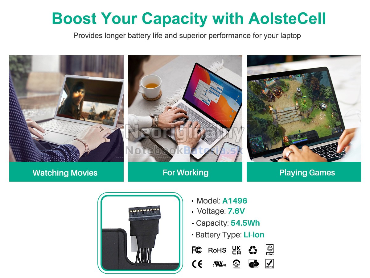 Náhradná batéria pre Apple MacBook Air 13.3_ A1496