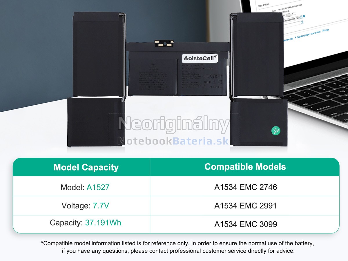 Náhradná batéria pre Apple MacBook 12 inch Retina MLHA2LL/A