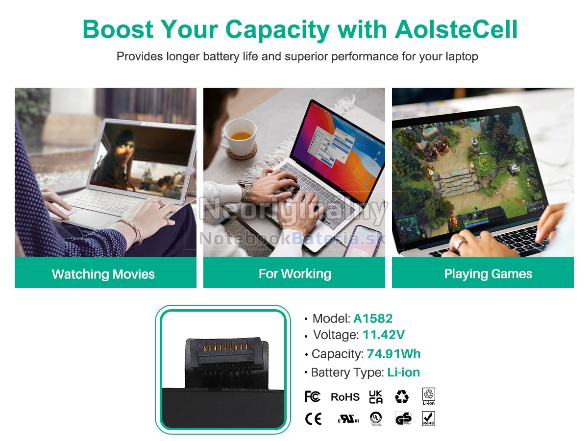 Náhradná batéria pre Apple MacBook Pro 13.3 inch Retina MF841LL/A