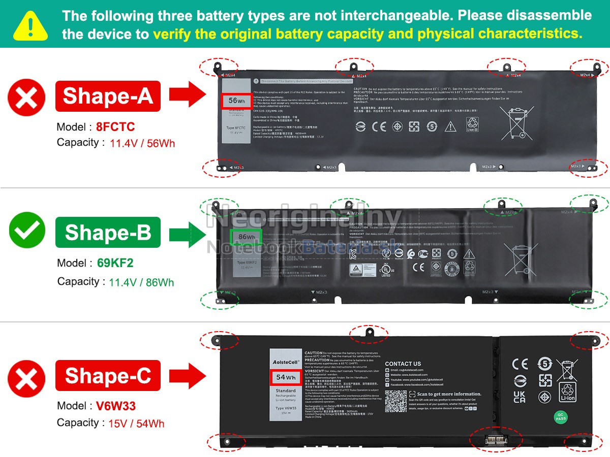 Náhradná batéria pre Dell P106F