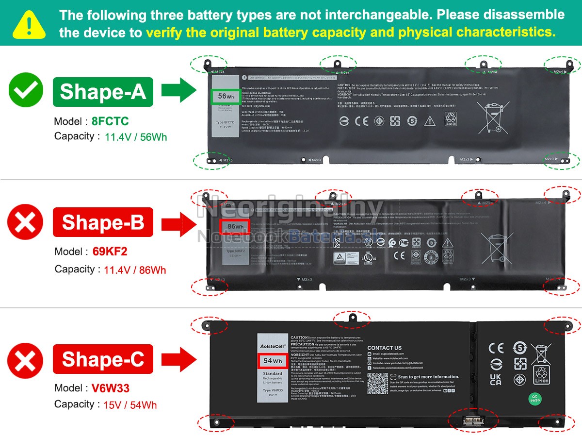 Náhradná batéria pre Dell P106F