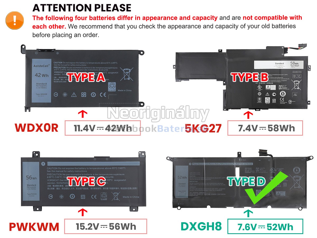 Náhradná batéria pre Dell Inspiron 14 7000