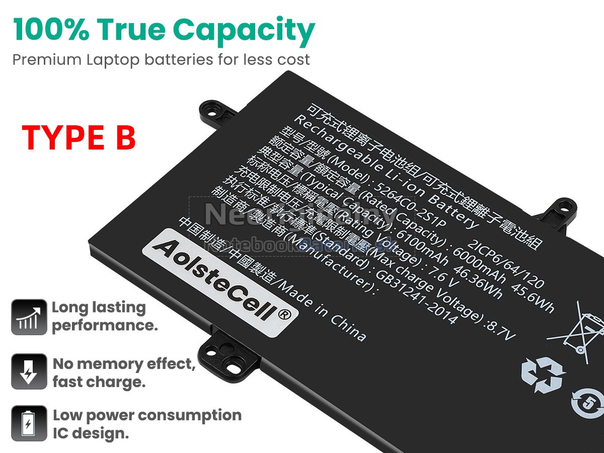 Náhradná batéria pre Haier 5264C0-2S1P