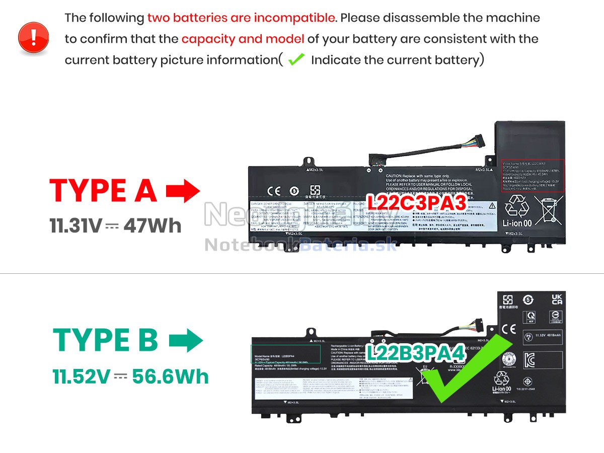 Náhradná batéria pre Lenovo IdeaPad SLIM 5 14ABR8-82XE006KHV