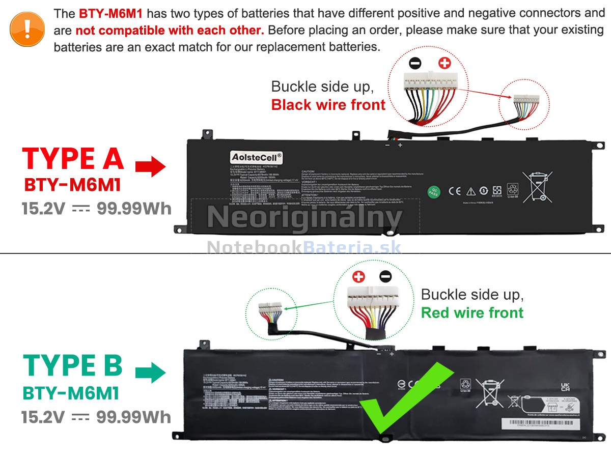 Náhradná batéria pre MSI STEALTH GS77 12UH-058BE